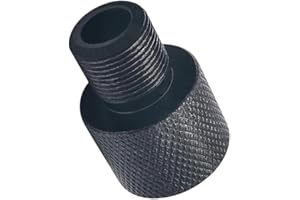 1/2-20 UNEF Female to 1/2-28 UNF Male Thread Adapter - High-Strength Aluminum Alloy - Black Anodized - for Plumbing, Hydrauli