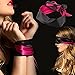 Soft Satin Eye Mask Blindfold Costume Sleeping Masks (Rose Red + Black)