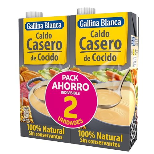 - Caldo Casero de Cocido 100% Natural - 1L (Paquete de 2)