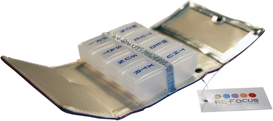 Pill Organizer Box Weekly Case -8 Compartments, Lobuprofen, Vitamins, Allergy Medicine, Aspirin, Supplements Organizer Box: Health & Personal Care