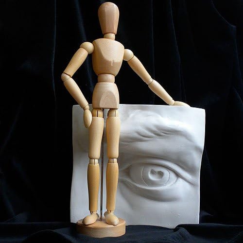 Premium Varnished Manikin- 12 Inch Wooden Male