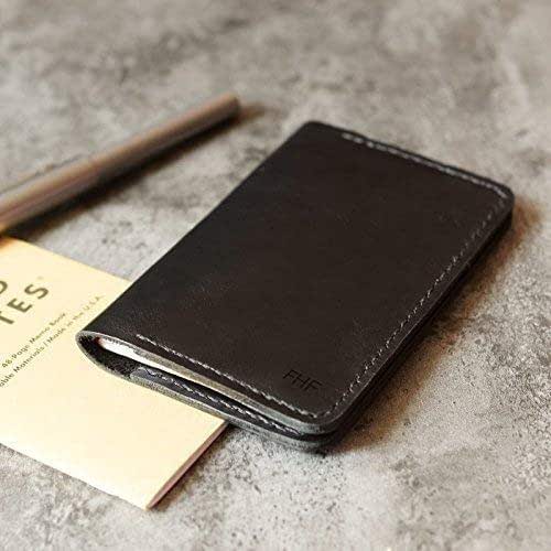 Leather Journal Cover for Moleskine Cahier Notebook Pocket size 3.5" x 5.5" Field
