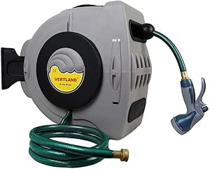 Amazon.com : Vertland Retractable Garden Hose Reel 5/8'' x 60ft