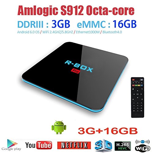 R box pro android 7.1 tv box octa core 3g ram 16g rom 4…