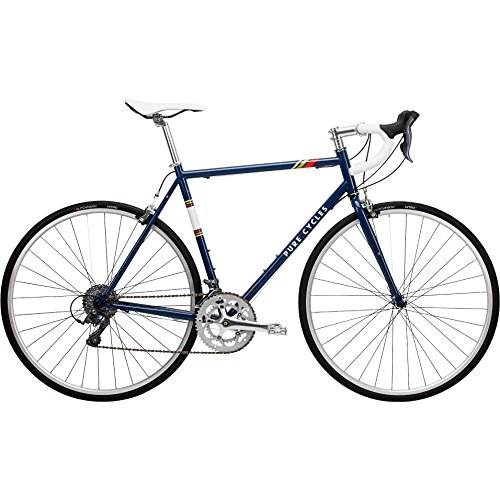 Pure Cycles Classic 16-Speed Road Bike, 53cm/Medium, Bonette Blue