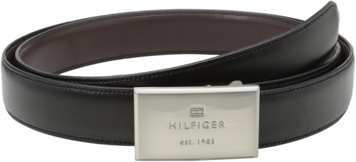Tommy Hilfiger Men's Interchangable Buckle and Reversible Belt Boxed Set