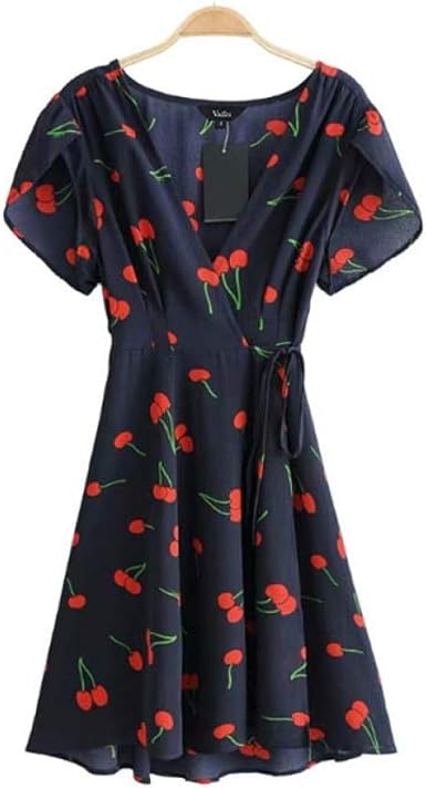cherry wrap dress