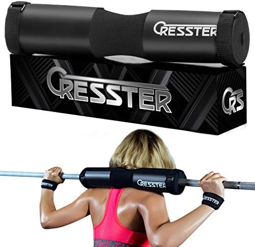 3 Pack Barbell Squat Pad and Weight Lifting Wrist Straps – Shoulder &amp; Barbell Pad with Safety Straps – Suitable for Lunges, Squats, and Hip Thrusts – Fits Standard and Olympic Barbells
