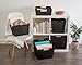 DII Durable Trapezoid Woven Nylon Storage Bin or Basket for Organizing Your Home, Office, or Closets (Tray - 13x15x5) Black - Set of 2