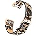 Simpeak Leather Band Compatible with Fitbit Charge 2, Genuine Leather Wristband Strap Replacement for Fitbit Charge 2 (Leopard)