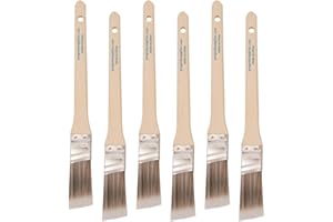 Vermeer Paint Brushes - 6-Pack - 1" Angle Sash Brushes for All Latex and Oil Paints & Stains - Home Improvement - Interior & 