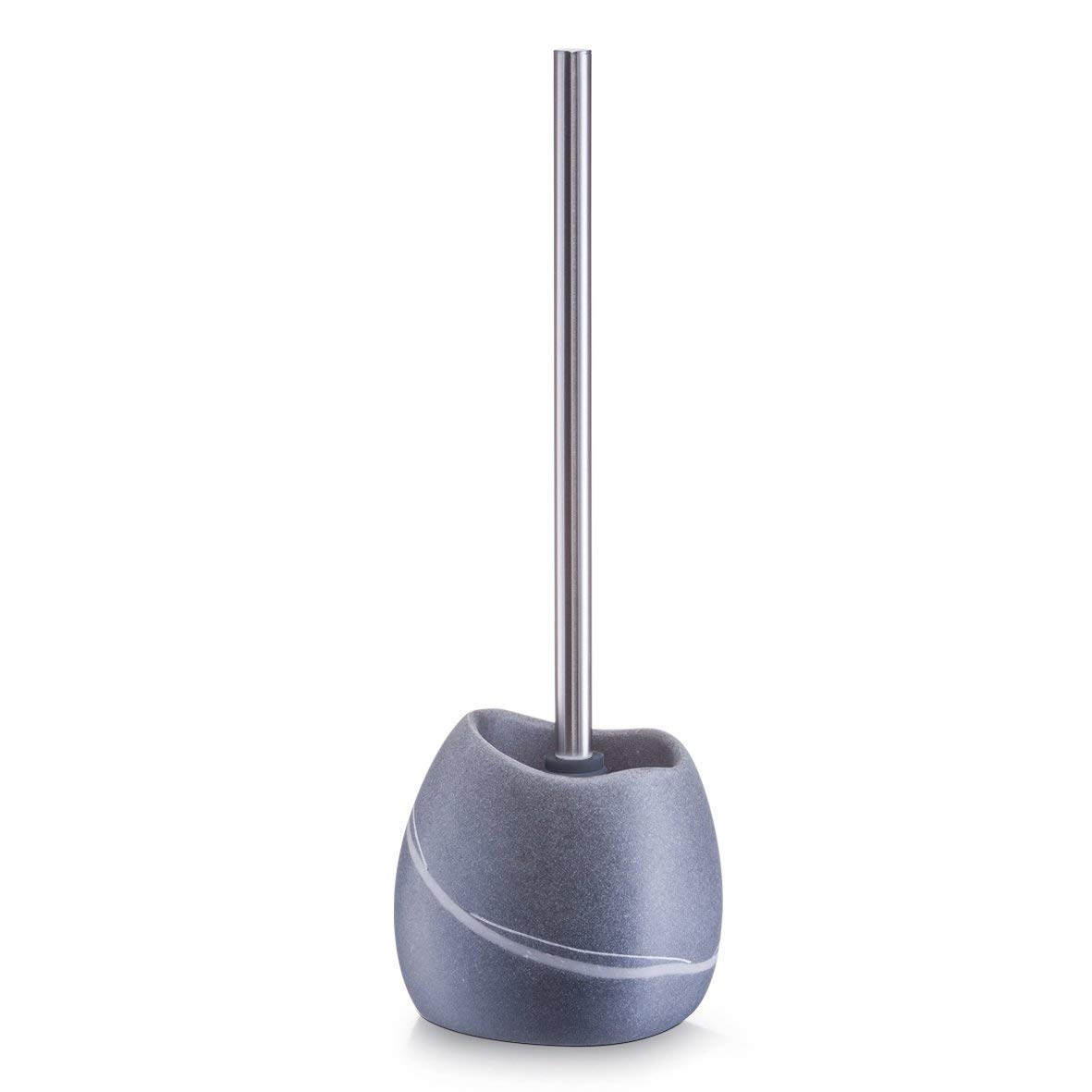 Zeller Toilet Brush with Stone-Effect, Plastic, Grey