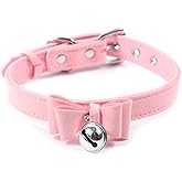 Succuba Bell Choker Collar Necklace Lolita Bow Padlock Collar Choker Necklace Kitty Velvet Necklace for Women and Men