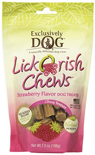 Exclusively Dog Lick O Rish Chews Strawberry Flavor Pet Treat