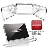 SELF-CUT SYSTEM: Perfecting Self Grooming - Black Lambo 3-Way Mirror with Free Educational Mobile App
