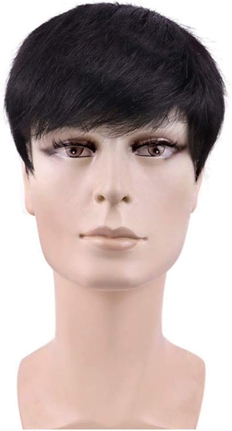 Amazon Co Jp メンズウィッグ トップアップ交換ブロック メンズショートヘアウィッグ 100 リアルヘアは 髪の密度とボリュームを増加させます ホーム キッチン