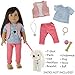 PZAS Toys 18 Inch Doll Dog Walking Set - Doll Clothes Set with Plush Dog, Dog Leash and More for 18