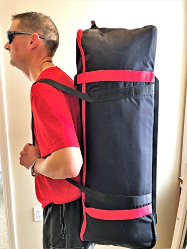 JLF | Airplane Friendly | Standard Checked Luggage | Lightweight Suitcase | 35" - 36" Travel Bag | Sized for 10', 11' Inflatable Stand Up Paddle Board SUP Kit (Wheeled Duffel Bag) - Thumbnail 6