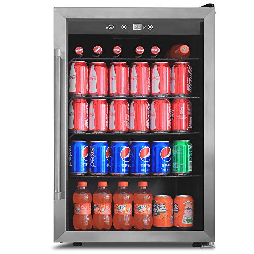 Northair Stainless Steel 37 Bottle Wine Cooler, Chiller Counter Top Red & White Wine Cellar w/Touch Temperature Control, Freestanding Beverage Refrigerator Quiet Operation Fridge, Reversible Door - Thumbnail 7