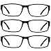 TruVision Readers Reading Glasses - 9504H - 3 Pack - Black - 1.25