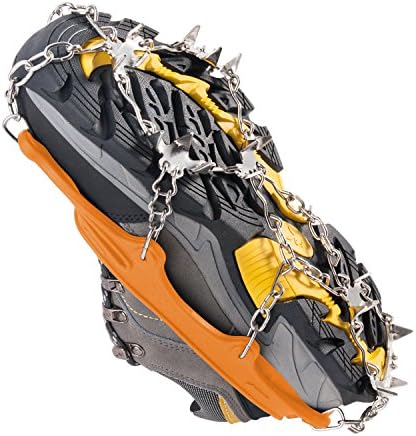 Traction Cleats Ice Snow Grips Anti Slip 18 Stainless Steel Spikes Crampons for Footwear