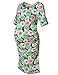 Maternity Bodycon Dress Short Sleeve Ruched Sides Knee Length Shirred Dress