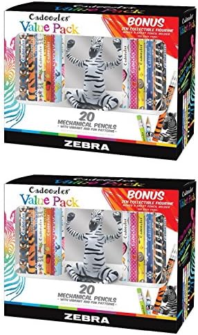 Zebra (TM) Cadoozles Mechanical Pencils With ZEN Box, Assorted .7mm and .9mm point sizes, Combo Pack Of 40
