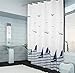 MangGou Fabric Shower Curtain,Nautical Sailing Boat Shower Curtain Liner,Polyester Bathroom Curtain with 12 Hooks,Machine Washable,Navy & White,72 x 72 inch