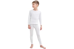 HEROBIKER Thermal Underwear Boys Ultra Soft Fleece Lined Kids Thermals Long Johns Top Bottom Warm Set for Winter Skiing