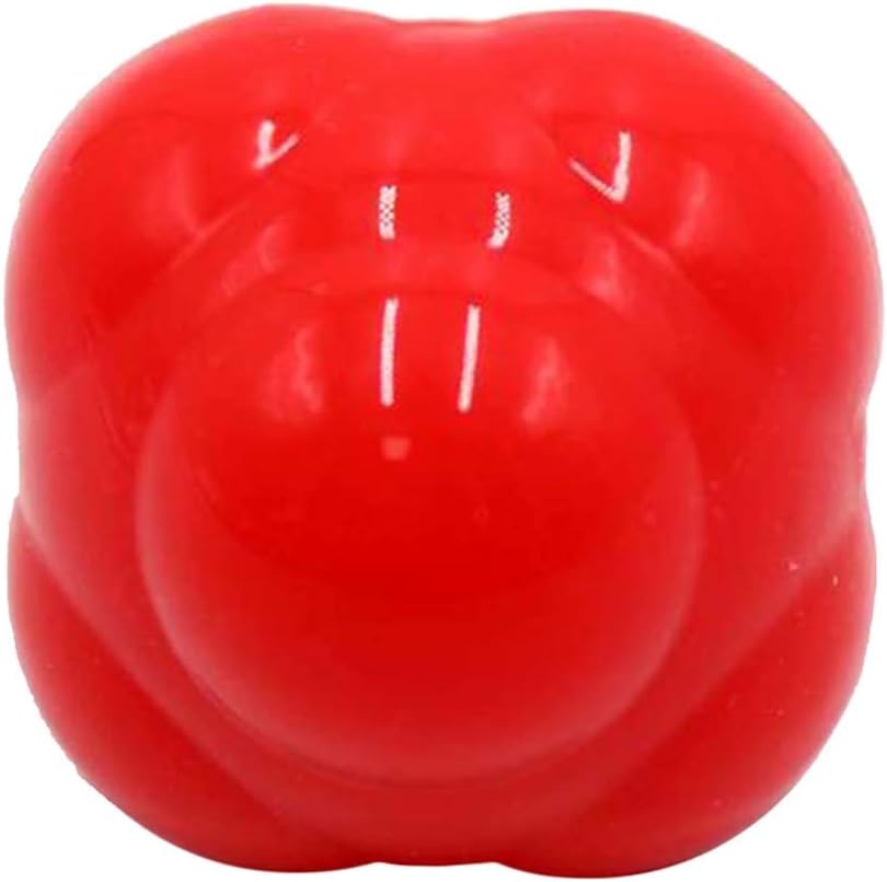 LoveinDIY Hexagonal Reaction Ball Sensitive Bouncy Ball Agility Training Toy - Red, 56mm : Sports & Outdoors