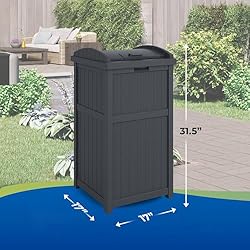 Suncast 30-Gallon Durable Hideaway Trash Waste Bin