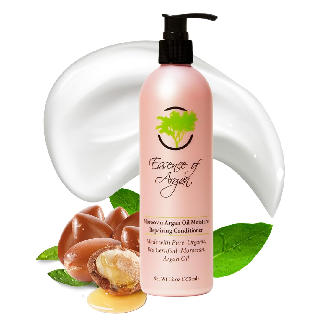 Essence of Argan Renewing Hair Care Products with 100% Pure Moroccan Organic Argan Oil - Volumizes, Nourishes and Heals Your Hair - All Hair Types (Conditioner)