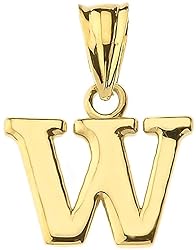 14K Yellow Gold Fine Mini Dangling Initial A-Z