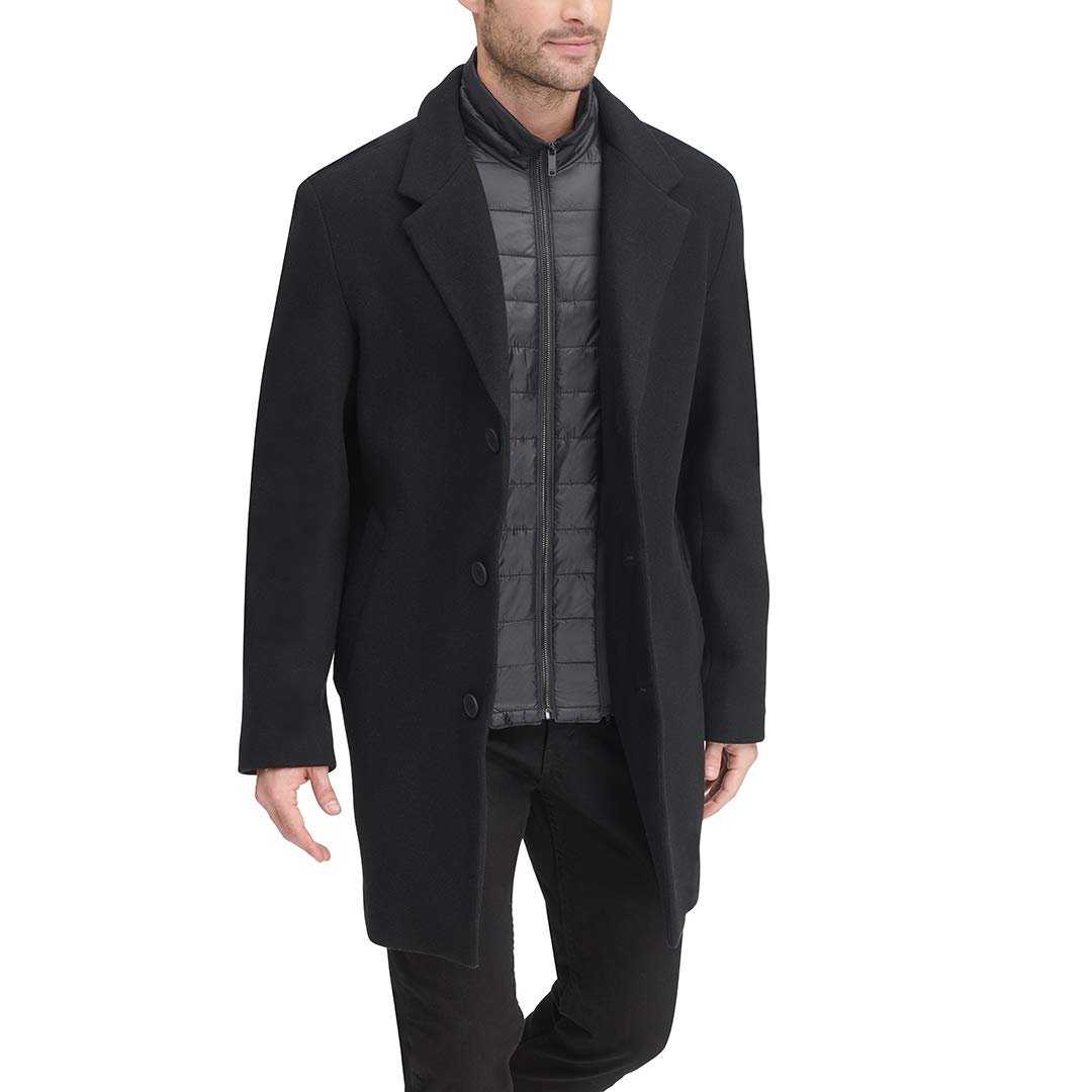 DKNY Men's Wool Blend Coat with Removable Quilted Choose SZ/color eBay
