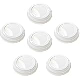 Aspire Silicone Drinking Lid Cup Lids, Reusable Coffee Cup Covers/Lids - WHITE 1 PACK