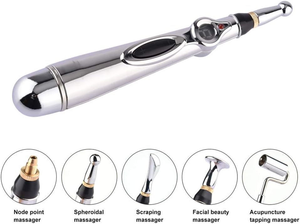 Electric Acupuncture Magnet Therapy Heal Massage Pen Meridian Energy Pen,Needleless Acupuncture Tools for Pain Relief and Healthcare, 1 X AA Battery (Not Include)