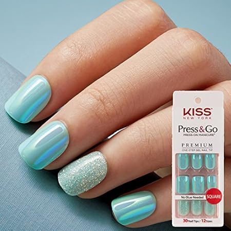 Amazon Kissnewyork キスニューヨークプレスアンドゴープレミアム マーメイド 1秒成形ネイルk付けるネイルpress Go Press On Manicure One Step Gel Nail Tip つける爪アート Kissnewyork ネイルチップ 通販