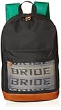 JDM Bride Racing Backpack brown bottom with Green Tk Racing Harness Shoulder Straps Super Cool NEW