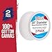 U.S. Art Supply 20 Inch Diameter Round 12 Ounce Primed Gesso Professional Quality Acid-Free Stretched Canvas (Pack of 2)