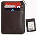 RFID Blocking Secure Mini Wallet & RFID Sleeve Genuine Leather Front Pocket Wallet, Best Protection for Your Credit Cards (Coffee)