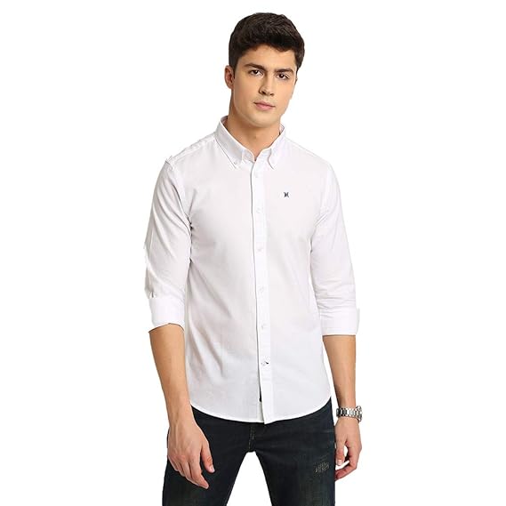 slim fit white oxford shirt
