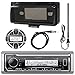 Kenwood MP3/USB/AUX Marine Boat Yacht Stereo Receiver Bundle Combo With Protective Cove, Wired Remote Control, Enrock Water Resistant 22 Radio Antenna, Outdoor Rubber Mast 45