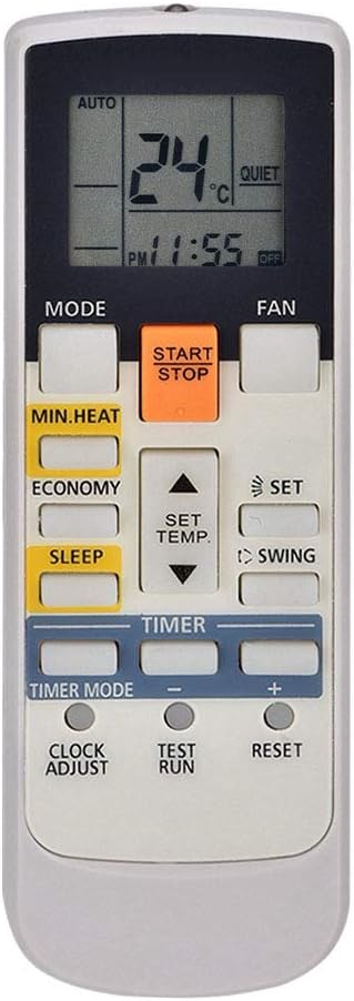 Remote Control for AC Fujitsu Air Conditioning AC AR-RAH1E AR-RAH2E Remote Controller Replacement, Default