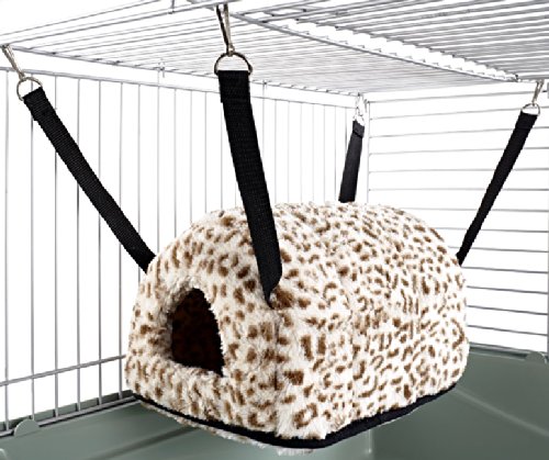 Little Friends Cuddle Up Rat Chinchilla Igloo, Cheetah Print