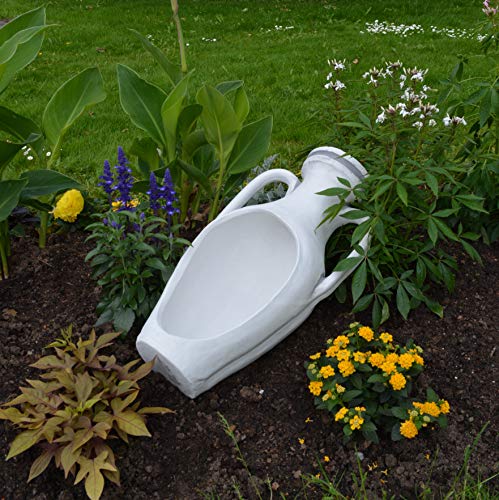 gartendekoparadies.de Massive Steinfigur Amphore Pflanzgefäß, 60 x 30 cm, Höhe 29 cm, 7 Liter, Grau, Gewicht 15 kg, aus… – Bild 3