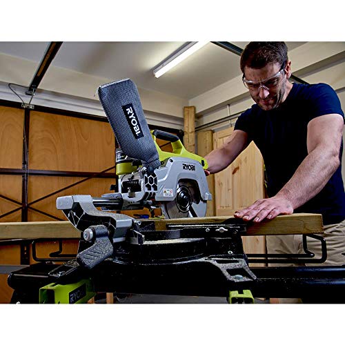 Ryobi Akku Kapp-/Gehrungssäge R18MS216-0 (ohne Akku, Kappsäge mit Zugfunktion, stufenloser Gehrungswinkel… – Bild 4