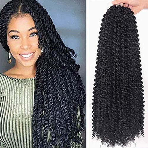 6Packs/Lot Passion Twist Crochet Hair Braids 14Inch Water Wave Crochet Hair Passion Twist Crochet Synthetic Braiding Extensions(1B#)
