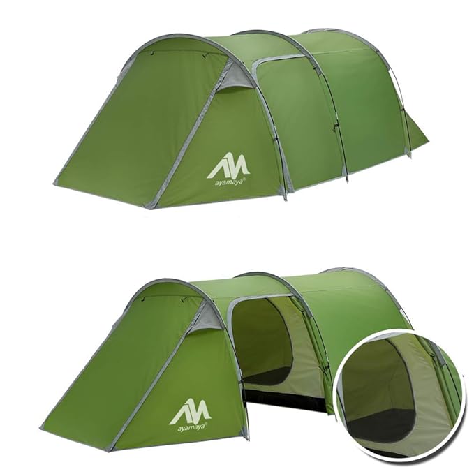 AYAMAYA 2/3 Personen Zelt Wasserdicht, 2/3 MannTunnelzelt Leicht, Campingzelt, Leichtes Trekkingzelt mit Vorraum für Trekking