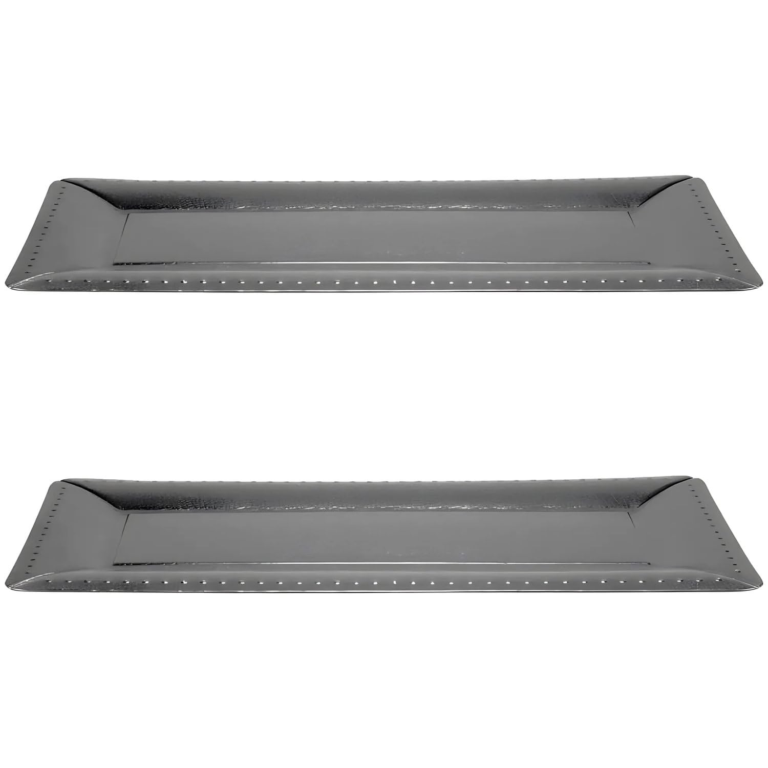 Kingzak 15293 Heavy Weight Paper Silver Decorative Serving Trays- 41cm x 19cm | Pack of 36