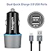 Meagoes Fast Car Charger, Compatible Samsung Note 9/Note 8, Galaxy S9 Plus/S9/S8 +/S8, LG V40 ThinQ/G7/V35/V30/G6/G5 Phones, Dual Quick Charge 3.0 Ports, Rapid Charging Car Adapter with USB C Cable